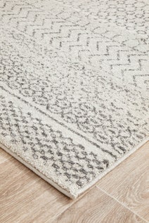 Rug Culture Chrome Large Silver & Off White Rug 400X80CM - CRO-HPR-SIL-400X80 hero image