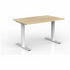 OLG Agile Fixed Single Desk 1200x600 New Oak Worktop with White Frame OG_AGFSSD126W_NO image NaN
