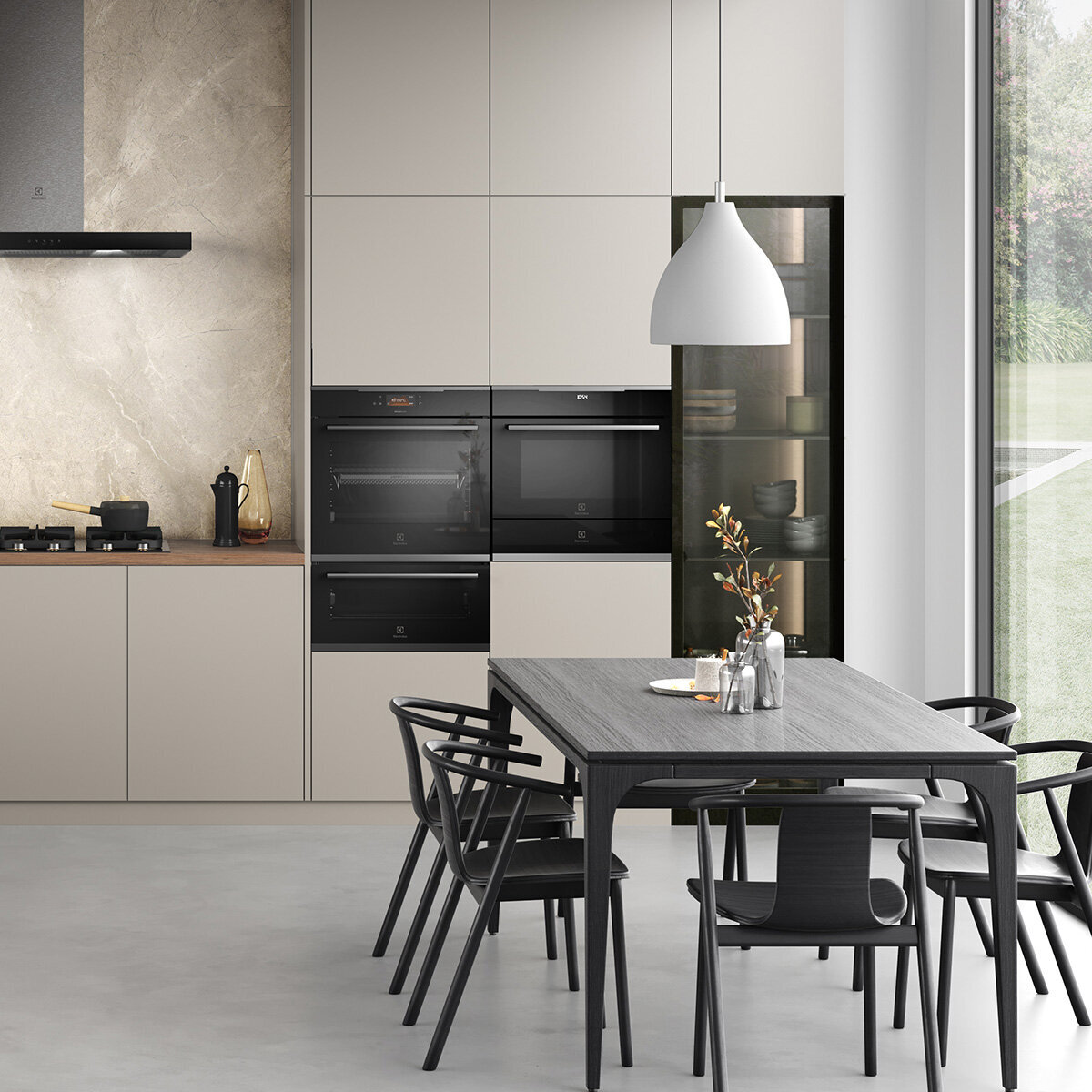 Electrolux 60cm Pyrolytic Dark Stainless Steel Double Oven with Steambake EVEP626DSE hero image
