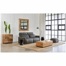 London Leather Fulham Fixed Three Seater Sofa HCFRDYSS60BLGRAF hero image