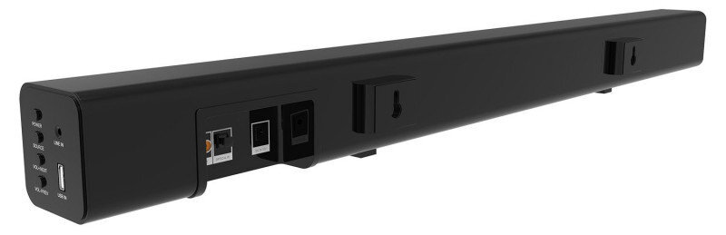 Laser optical soundbar with fm outlet & bluetooth