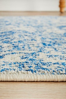Rug Culture Evoke Extra Large White Navy Rug 500X80CM - EVO-253-WNAV-500X80 hero image