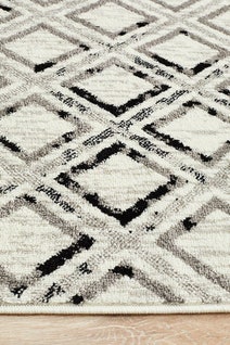 Rug Culture Metro Large Black White Rug 290X200CM - MET-607-BLWH-290X200 hero image