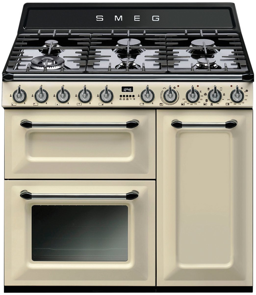Smeg TRA93P 90cm Victoria Aesthetic Freestanding Dual Fuel Oven