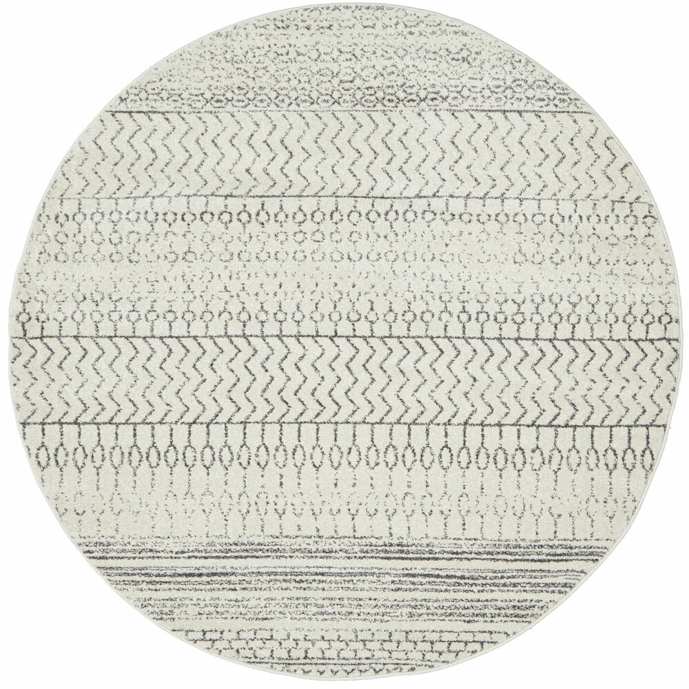 Rug Culture Chrome Medium Silver & Off White Rug 200X200CM - CRO-HPR-SIL-200X200 hero image