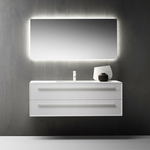 Falper Matt White 7.0 1200mm Integrated Basin & Double Drawer Cabinet Matt White 1TH - 3752002952 hero image