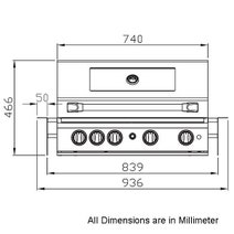 Smart 401WB-B 4 Burner Built-In LPG BBQ with Enclosed Hood hero image