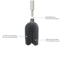 Joseph Joseph Flex 360 Luxe Toilet Brush Stainless Steel 70583 hero image