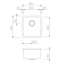 Oliveri SN1030U Sonetto Single Bowl Undermount Sink hero image