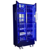 Schmick 694L Two Door Heated Glass Beverage Refrigerator Black SK668-B-HD hero image