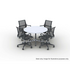 OLG Modulus Meeting Table 1050mm White Round Worktop with Fixed Base OG_MT105R_W image NaN