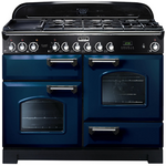 Falcon 110cm Classic Deluxe Freestanding Dual Fuel Oven/Stove Royal Blue and Chrome CDL110DFRB-CH hero image