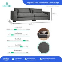 Ostro Anglesea Four Seater Lounge Dark Grey Y37780BBEL16 hero image