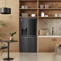 LG 508L Slim French Door Fridge Matte Black GF-V570MBLC hero image