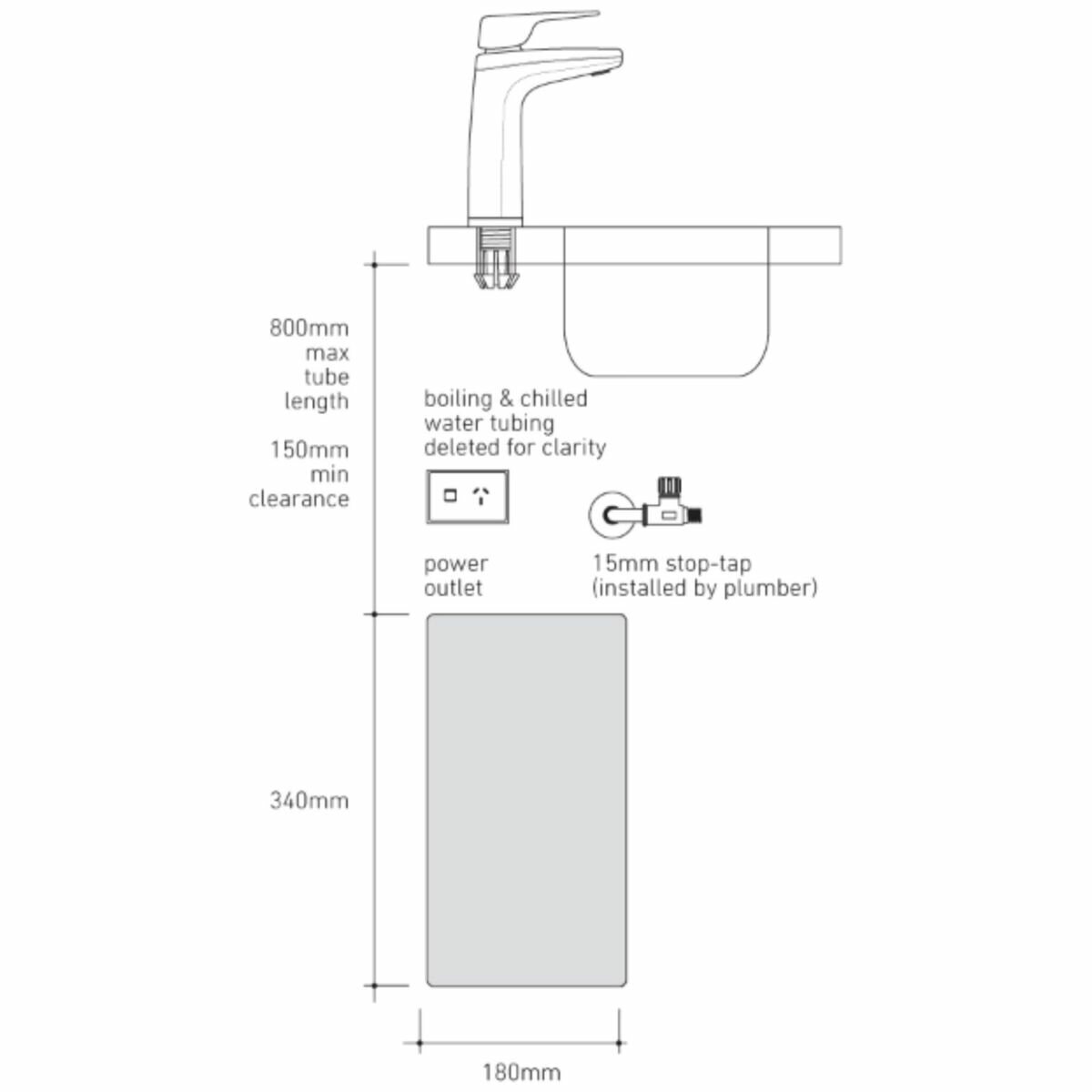 Billi 915000LCH B-5000 Boiling and Chilled Filtered Water with XL Levered Dispenser image 9