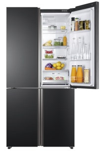 Haier 628L Quad Door Frost Free Fridge Black HRF700YCX hero image