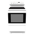 Eurotech 60cm Rear Control Freestanding Ceramic Cooker ED-FSC60WH image NaN