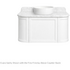 Turner Hastings Evara 90x53 Wall Hung Vanity with Real Marble Top To Suit Above Counter Basin White  1TH EV953-WH-1TH image NaN