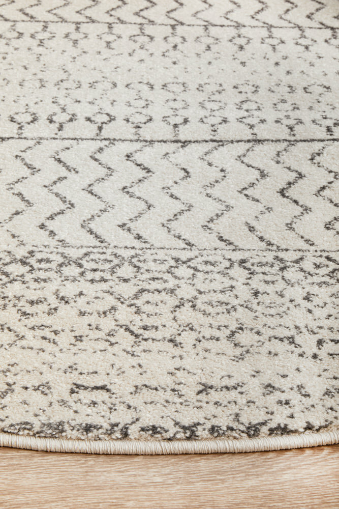 Rug Culture Chrome Medium Silver & Off White Rug 200X200CM - CRO-HPR-SIL-200X200 hero image