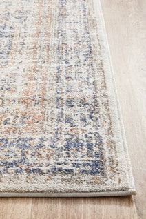 Rug Culture Mayfair Large Blue & Peach Rug 400X80CM - MAY-LOR-BLU-400X80 hero image
