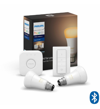 Philips Hue B22 White Ambiance Starter Kit With Bluetooth HUEWAB22KITBT