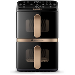 Philips 4000 Series 10L Stacked Dual Basket Airfryer Black NA462-70 hero image