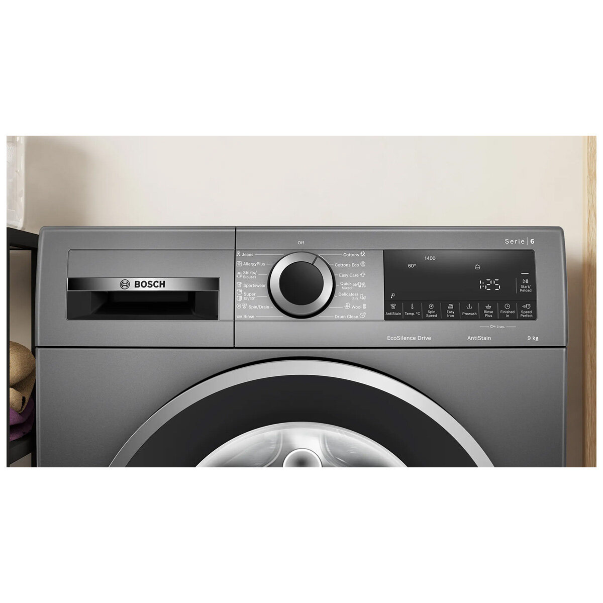 Bosch Series 6 9kg Front Load Washing Machine Graphite WGG2449RAU hero image