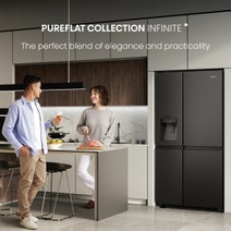 Hisense 632L Side by Side Refrigerator Black Steel HRSBS632BW hero image