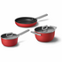 Smeg Three Piece Cookware Set Red CK3PCRDM image NaN