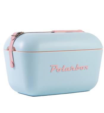 Polarbox Pop 12L Cooler Sky with Rose Logo and Strap PLBP12SR