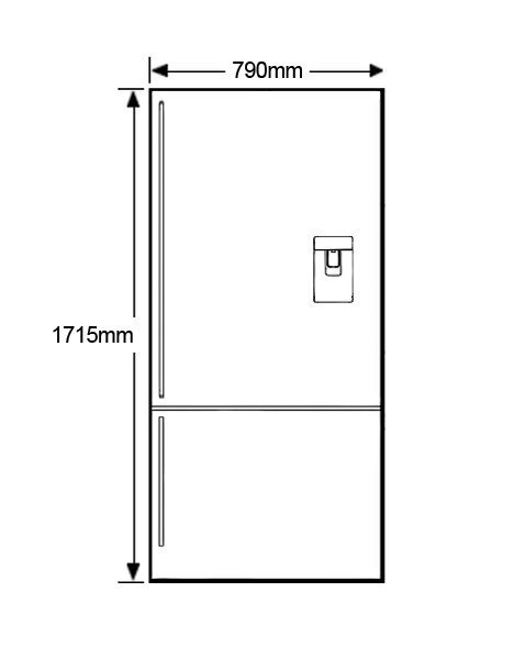 Fisher & Paykel Series 5 494L ActiveSmart Bottom Mount Fridge with Ice and Water Stainless Steel Right Hinge E522BRXFDU5 hero image