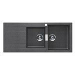 Abey Schock Signus 1& 3/4 Bowl Topmount Sink with Left Hand Drainer Stone D200SR hero image