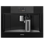 Smeg Linea Compact Built-in Coffee Machine Pure Black CMS4104B3 hero image