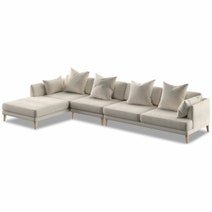 Kalona KYOTO Left Facing Extended Chaise Sofa Pearl WS-205-LCS-VILA-54 hero image