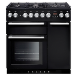 Falcon 90cm Nexus Freestanding Dual Fuel Oven/Stove Black and Chrome NEX90DFBL-CH hero image