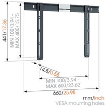 Vogel's THIN505 Extra Thin Fixed TV Wall Mount for 40 to 65 Inch TVs hero image