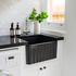 Turner Hastings Novi 50 x 46 Fine Fireclay Single Bowl Butler Sink Matte Black NO50FS-MB image NaN