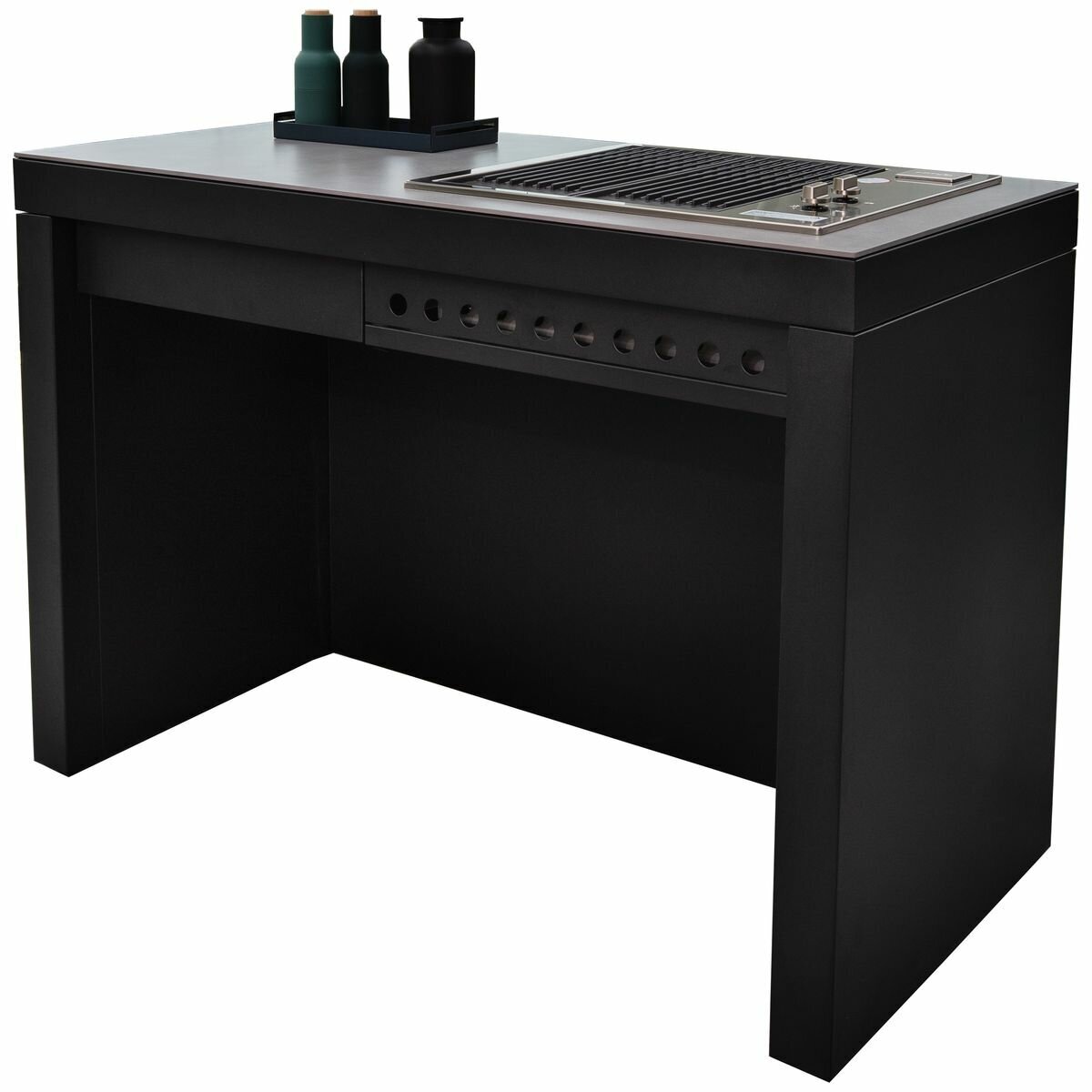 Artusi 1400mm Ferro Outdoor Kitchen with Cosmopolitana Grey Stone Top QAP14FG-CG hero image