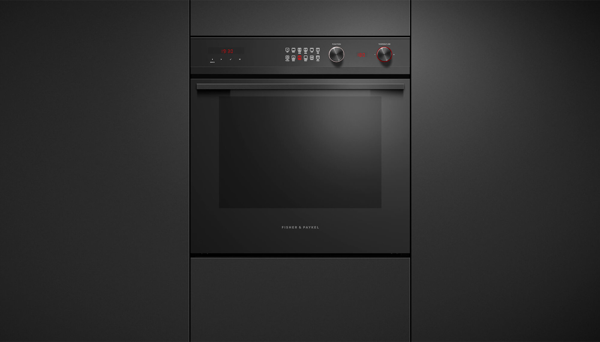 Fisher & Paykel Series 9 60cm Minimal Pyrolytic Built-In Oven Black Glass OB60SD11PB1 hero image