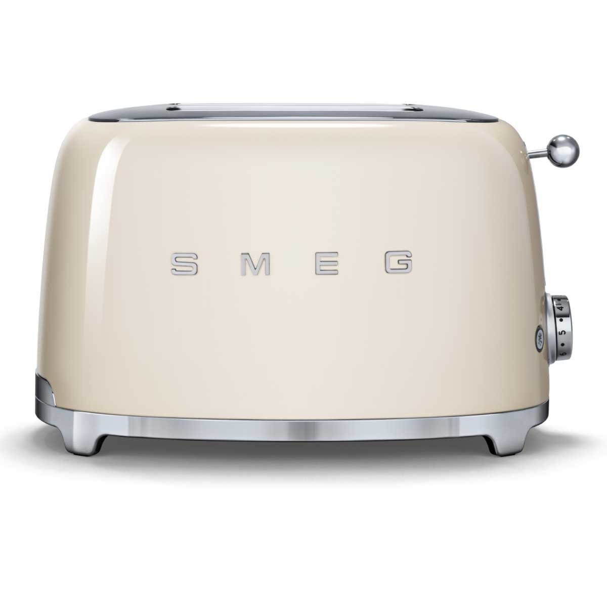 Smeg 50s Retro Style 2 Slice Toaster Cream TSF01CRAU Appliances Online