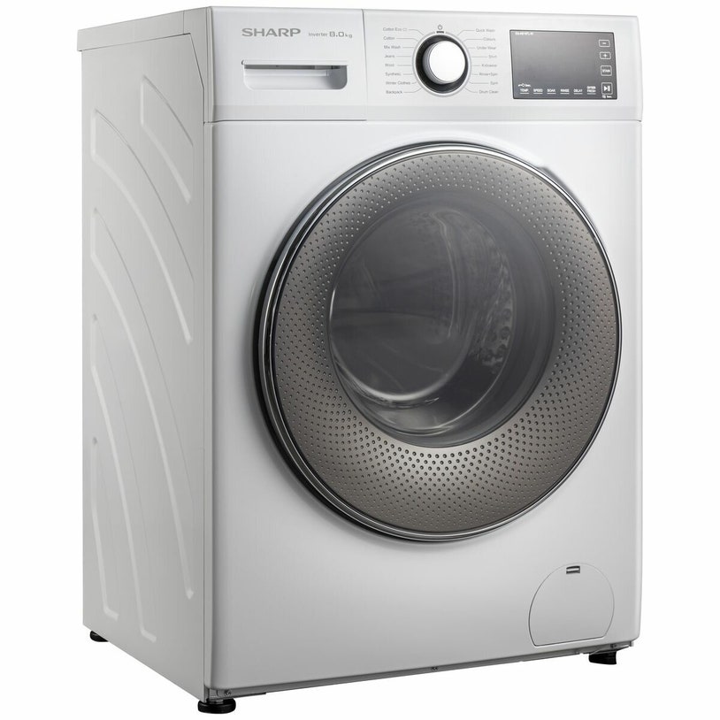 Sharp 8kg Front Load Washer ES-A814FL-W | Appliances Online