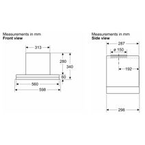 Bosch Series 2 60cm Integrated Design Undermount Rangehood Matte Black DBB63BC60A hero image