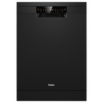 Haier 60cm Freestanding Dishwasher with Sanitise Black HDW15F1B1 hero image