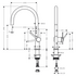 Hansgrohe Talis M54 220 Kitchen Mixer Tap - Matte Black 72804673 image NaN