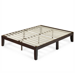 Zinus Queen Moiz Timber Wood Bed Base Dark Brown AU-RWPBD-14Q hero image