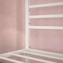 Zinus Patricia Queen Metal Canopy Bed Frame White AU-CPBFW-Q hero image