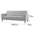 Zinus Adair Modern 3 Seater Sofa with Armrest Pockets Light Grey AU-AD-LG-3P image NaN