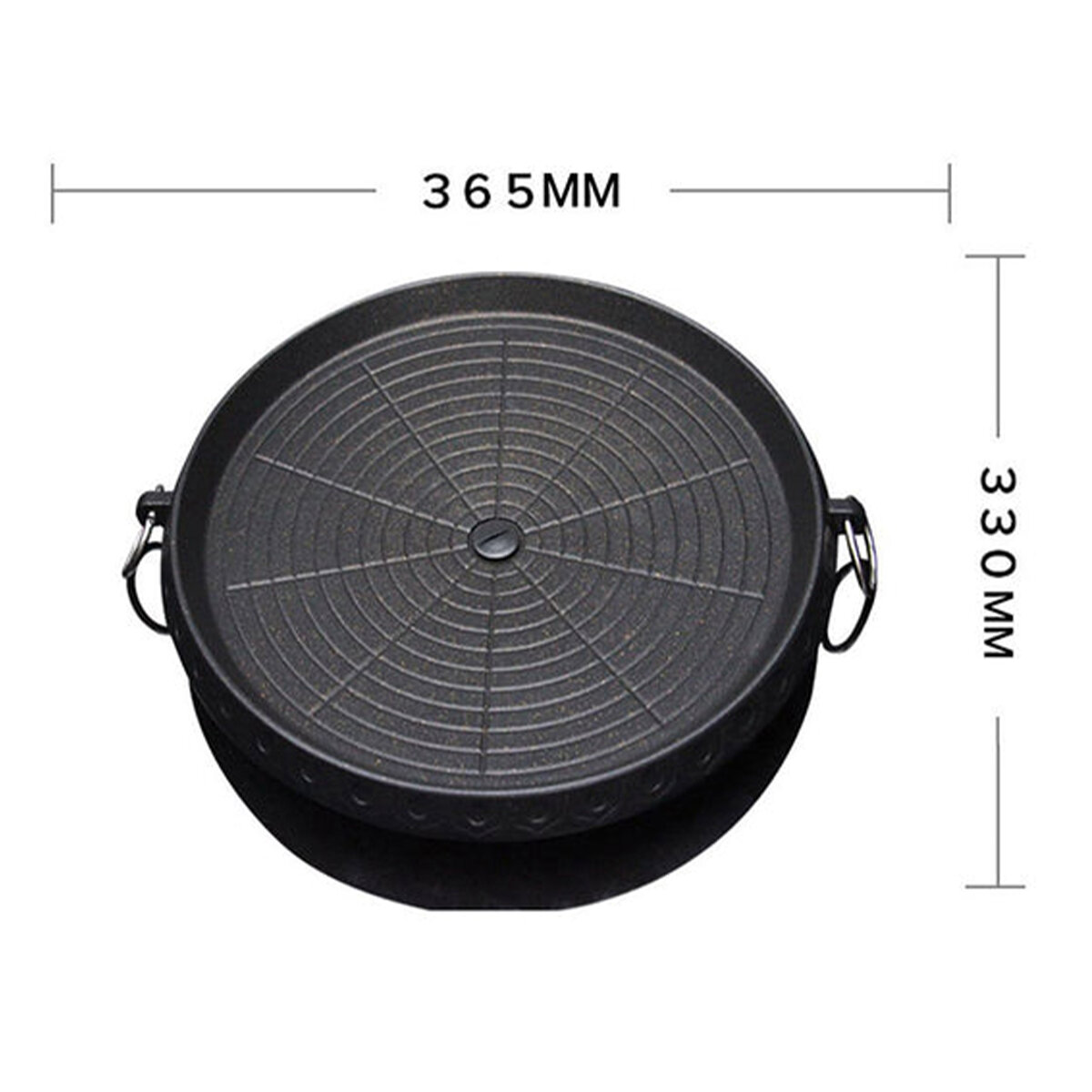 SOGA Barbecue Non-stick Grill Pan STONEBBQPLATEROUND hero image