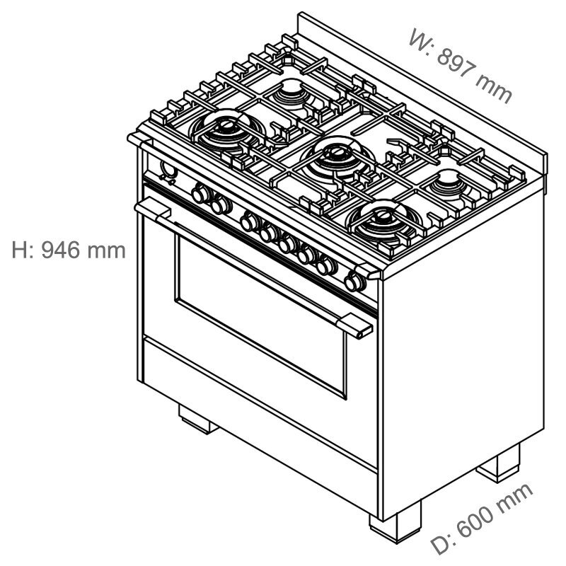 Fisher & Paykel Series 9 90cm Classic Freestanding Dual Fuel Pyrolytic Cooker Red OR90SCG6R1 hero image