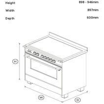 Fisher & Paykel 90cm Series 7 Classic Freestanding Induction Electric Oven Stainless Steel OR90SCI4X1 hero image